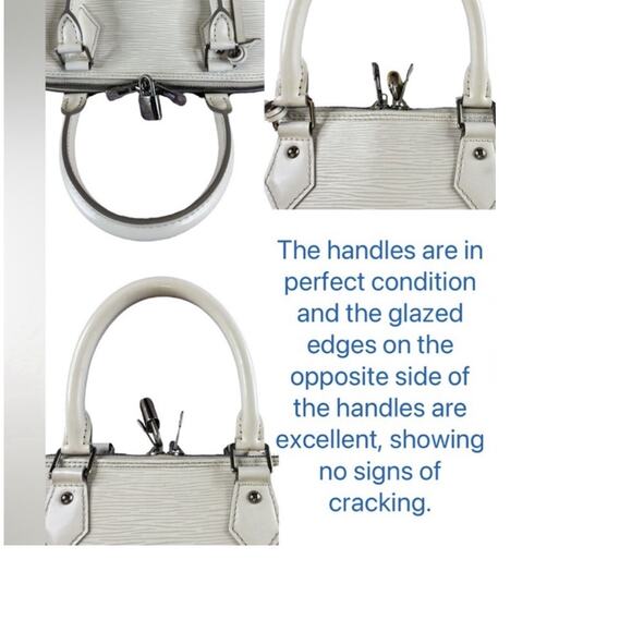 Louis Vuitton Ivory Epi Leather Alma GM Bag Silver Hardware - Picture 4 of 10